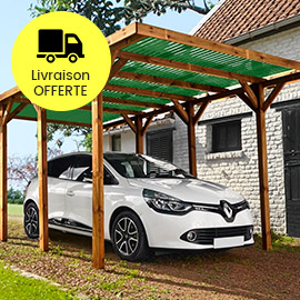 Carport en bois traité Madeira Enzo 15,72 m²