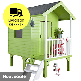 MAISONNETTE ENFANT BOIS KANGOUROU SUR PILOTIS