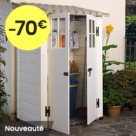 Petit abri de jardin en PVC Evo