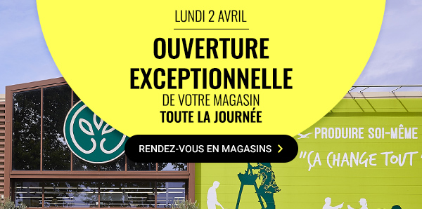 Ouverture exceptionnelle de votre magasin toute la journée - rendez-vous en magasin